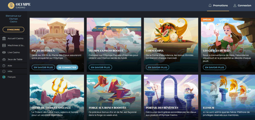 Olympe Casino Bonus